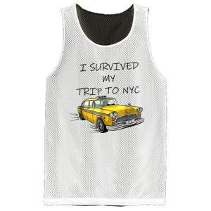 I Survived My Trip To NYC New York City Yellow Taxi Meme Mesh Reversible Basketball Jersey Tank