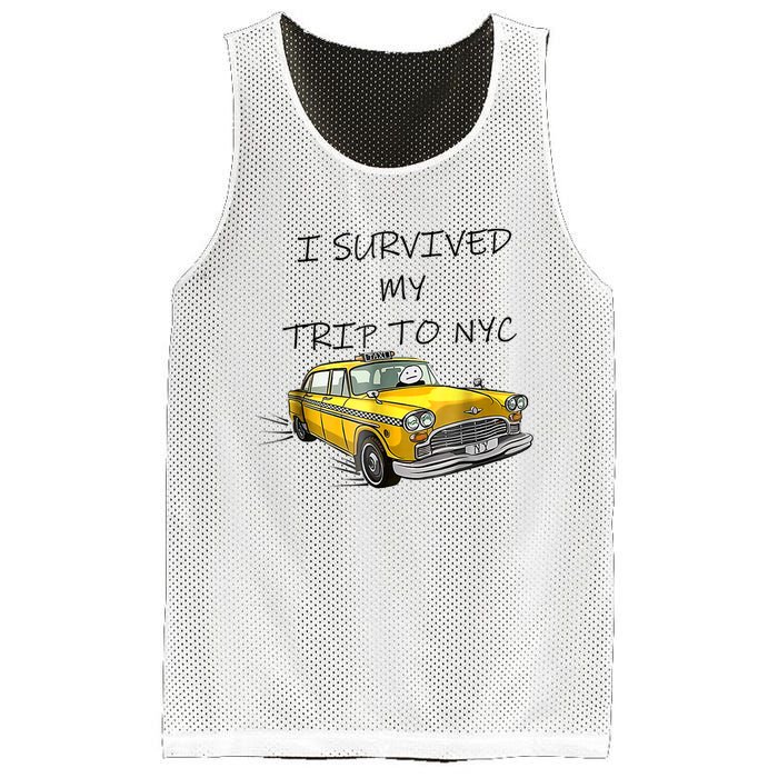 I Survived My Trip To NYC New York City Yellow Taxi Meme Mesh Reversible Basketball Jersey Tank