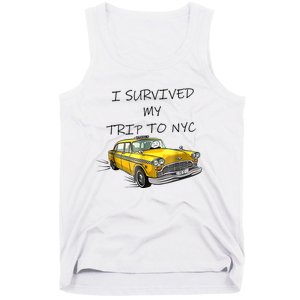 I Survived My Trip To NYC New York City Yellow Taxi Meme Tank Top