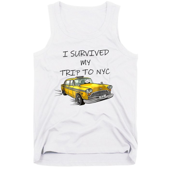 I Survived My Trip To NYC New York City Yellow Taxi Meme Tank Top