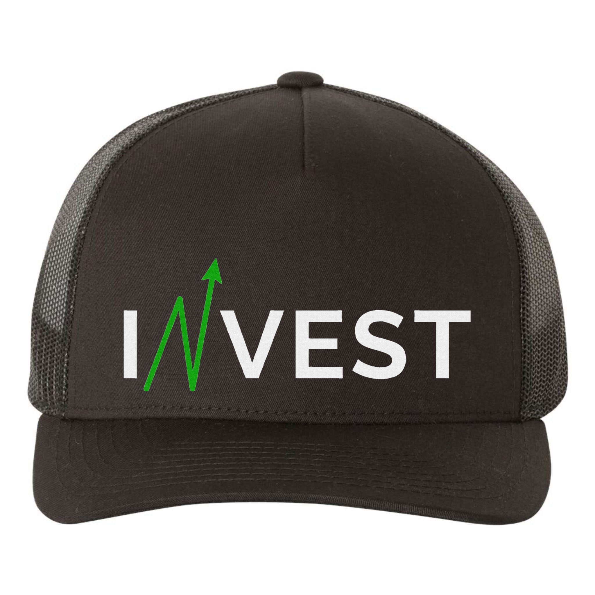 Invest Stock Market Trading Day Trader Money Investing Yupoong Adult 5-Panel Trucker Hat