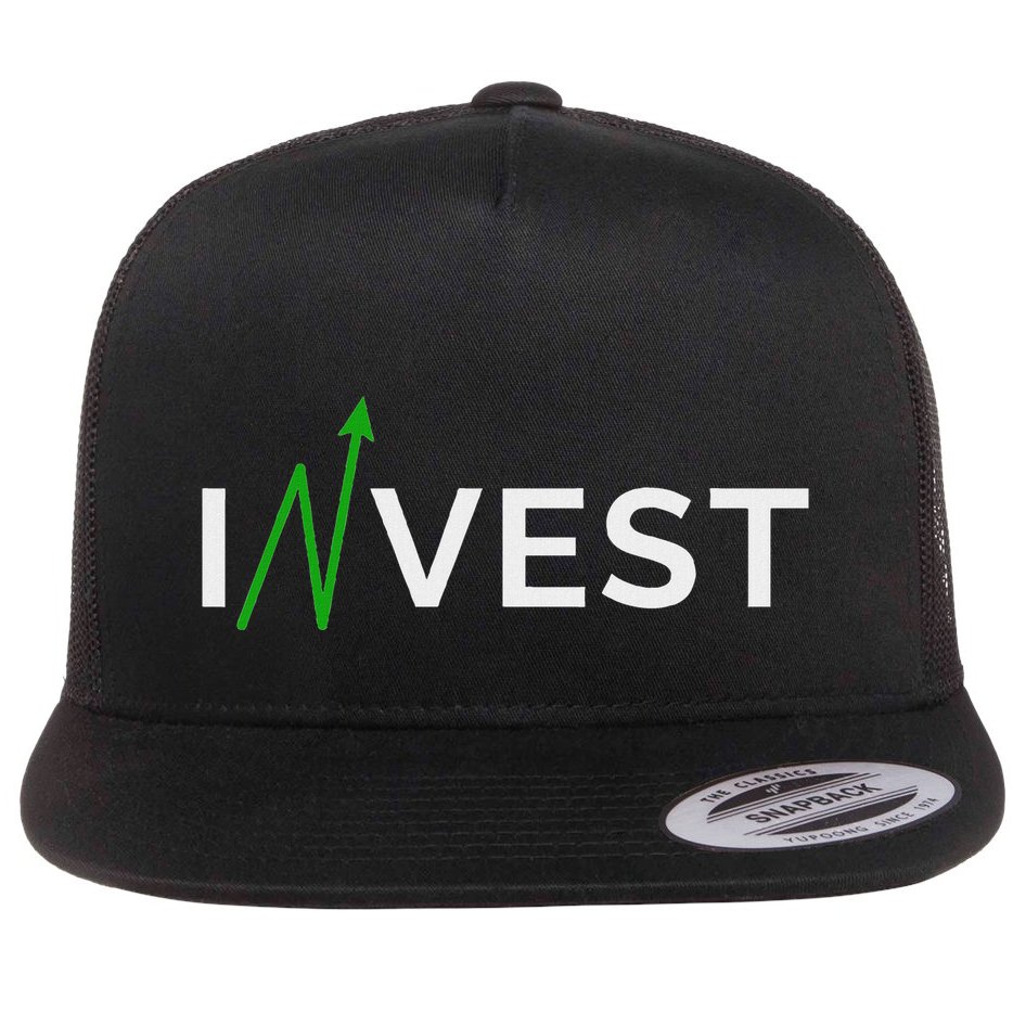 Invest Stock Market Trading Day Trader Money Investing Flat Bill Trucker Hat