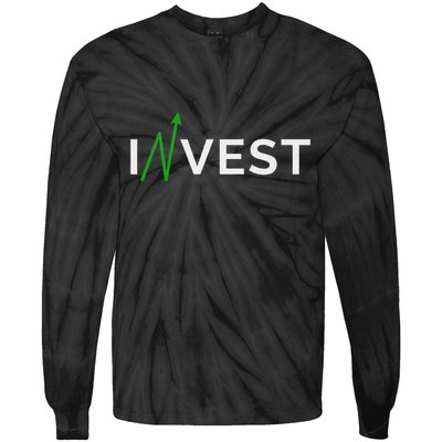 Invest Stock Market Trading Day Trader Money Investing Tie-Dye Long Sleeve Shirt