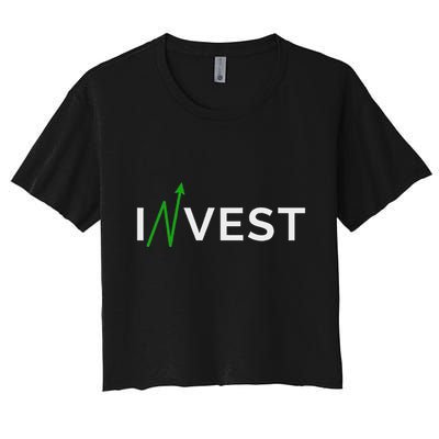 Invest Stock Market Trading Day Trader Money Investing Crop Top