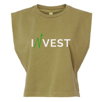 Invest Stock Market Trading Day Trader Money Investing Garment-Dyed Women's Muscle Tee