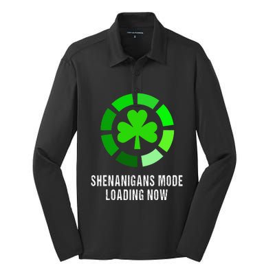 Irish Shenanigans Mode Loading Funny Saint Patrick's Day Silk Touch Performance Long Sleeve Polo