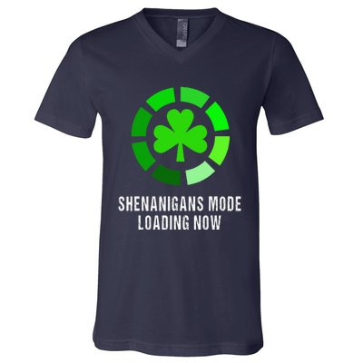 Irish Shenanigans Mode Loading Funny Saint Patrick's Day V-Neck T-Shirt