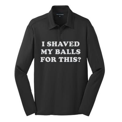 I Shaved My Balls For This Silk Touch Performance Long Sleeve Polo