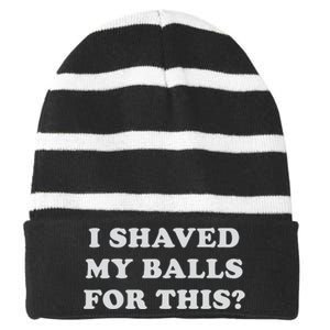 I Shaved My Balls For This Striped Beanie with Solid Band