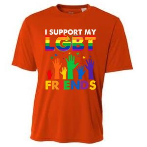 I Support My Lgbt Friends Lgbtq Pride Pride Month Cute Gift Cooling Performance Crew T-Shirt