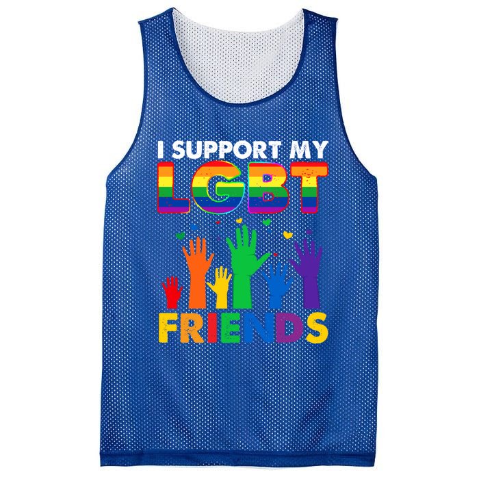 I Support My Lgbt Friends Lgbtq Pride Pride Month Cute Gift Mesh Reversible Basketball Jersey Tank