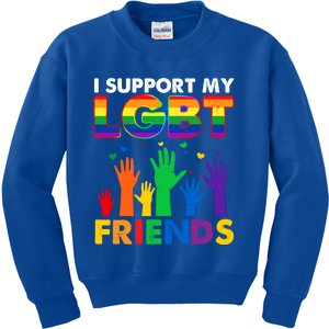 I Support My Lgbt Friends Lgbtq Pride Pride Month Cute Gift Kids Sweatshirt