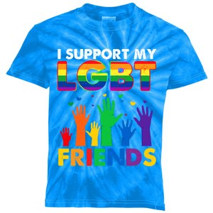 I Support My Lgbt Friends Lgbtq Pride Pride Month Cute Gift Kids Tie-Dye T-Shirt