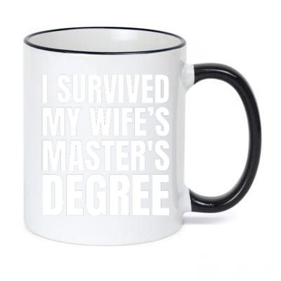 I Survived My WifeS MasterS Degree 11oz Black Color Changing Mug