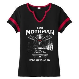 I Saw Mothman In Point Pleasant West Virginia Cryptid Ladies Halftime Notch Neck Tee