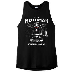 I Saw Mothman In Point Pleasant West Virginia Cryptid Ladies PosiCharge Tri-Blend Wicking Tank