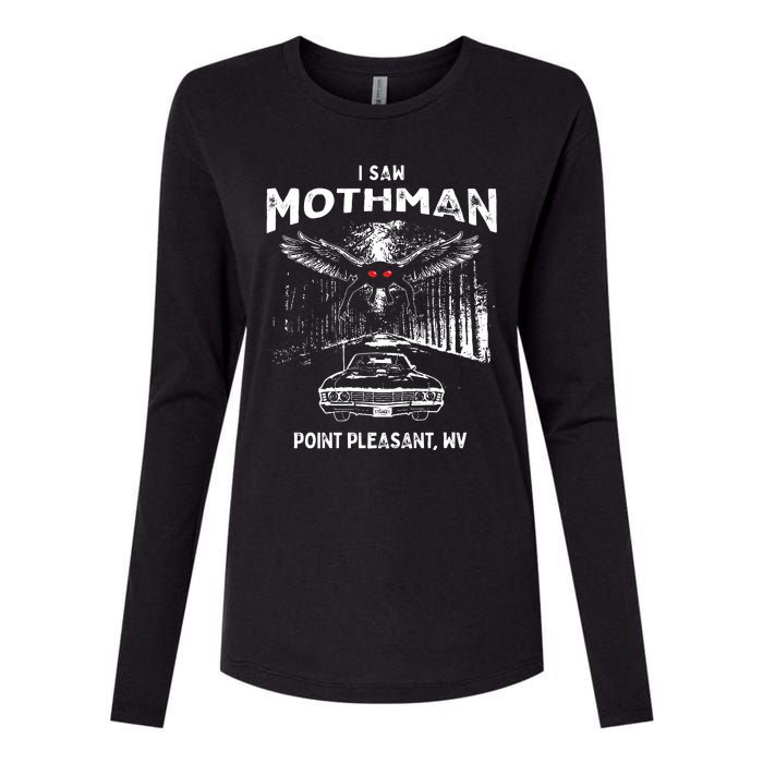 I Saw Mothman In Point Pleasant West Virginia Cryptid Womens Cotton Relaxed Long Sleeve T-Shirt