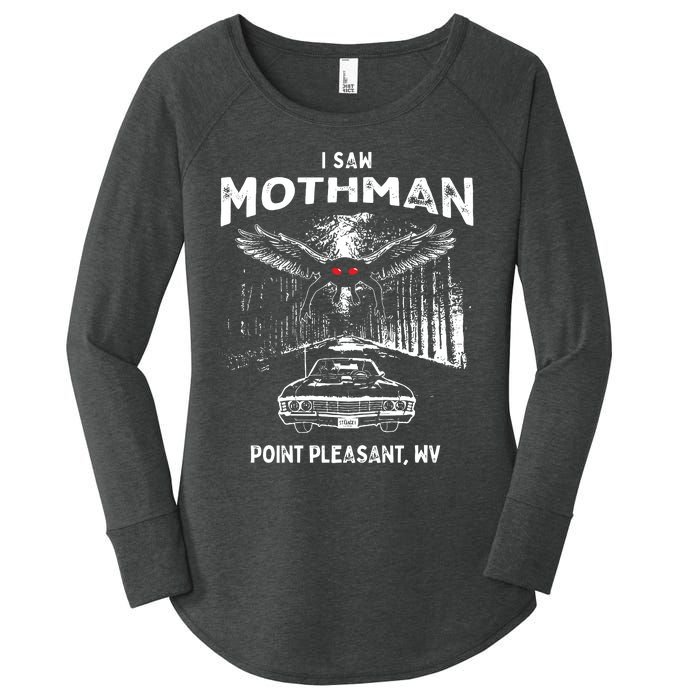 I Saw Mothman In Point Pleasant West Virginia Cryptid Women's Perfect Tri Tunic Long Sleeve Shirt