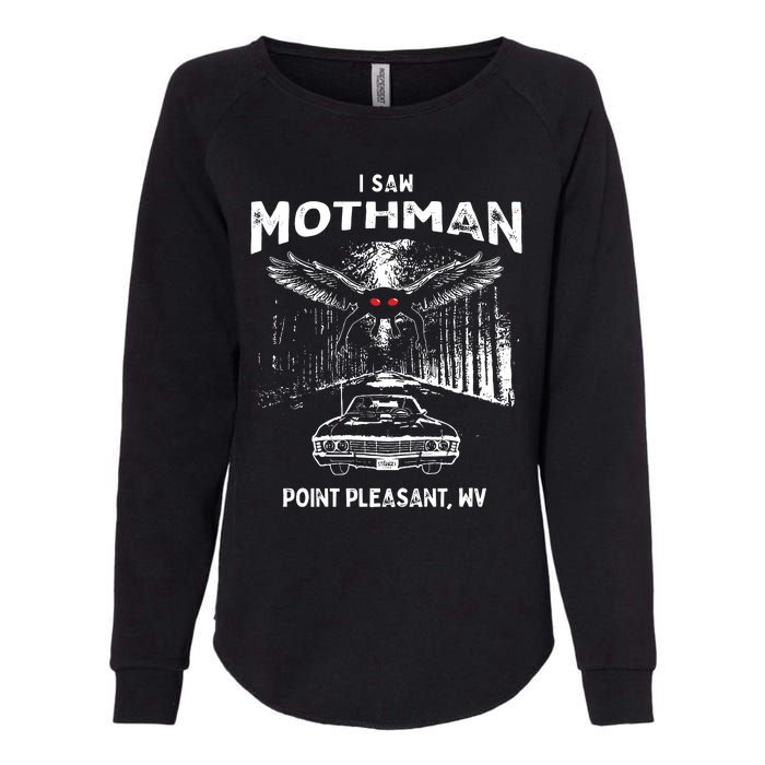 I Saw Mothman In Point Pleasant West Virginia Cryptid Womens California Wash Sweatshirt