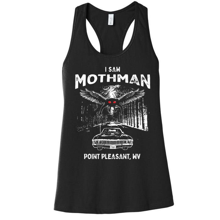 I Saw Mothman In Point Pleasant West Virginia Cryptid Women's Racerback Tank