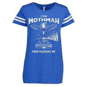 I Saw Mothman In Point Pleasant West Virginia Cryptid Enza Ladies Jersey Football T-Shirt