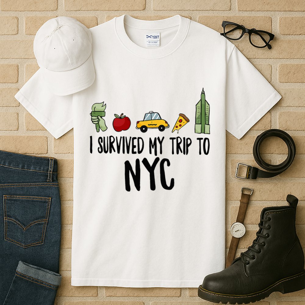 I Survived My Trip To NYC New York Bild Big Apple Tall T-Shirt