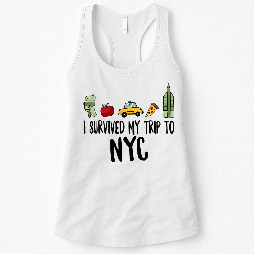 I Survived My Trip To NYC New York Bild Big Apple Womens Tank Top