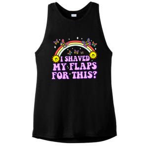 I Shaved My Flaps For This Funny Embarrassing Adult Humor Ladies PosiCharge Tri-Blend Wicking Tank