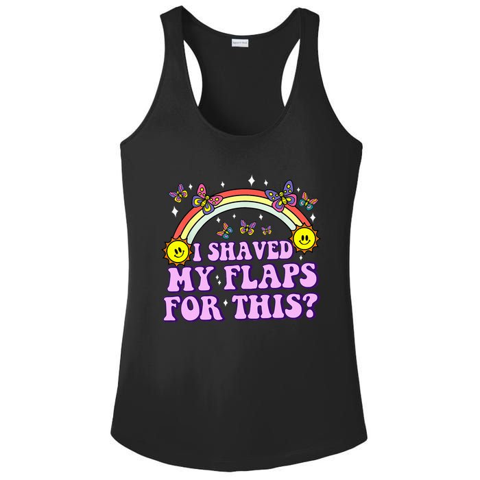 I Shaved My Flaps For This Funny Embarrassing Adult Humor Ladies PosiCharge Competitor Racerback Tank