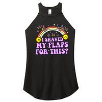 I Shaved My Flaps For This Funny Embarrassing Adult Humor Women's Perfect Tri Rocker Tank