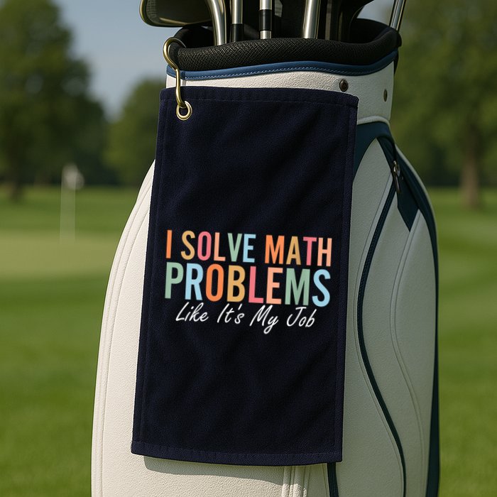 I Solve Math Problems Like ItS My Job Funny Back To School Gift Golf Towel