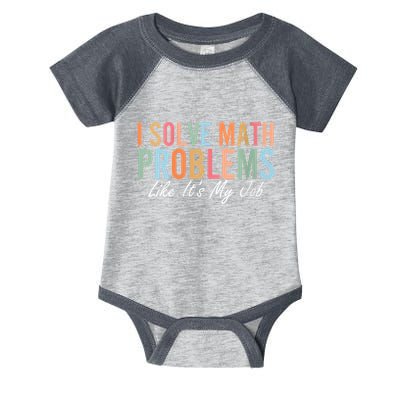 I Solve Math Problems Like ItS My Job Funny Back To School Gift Infant Baby Jersey Bodysuit