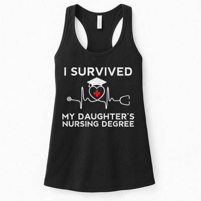 I survived My Daughter's Nursing Degree, Proud Mom Dad Nurse Womens Tank Top