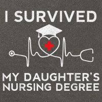 I survived My Daughter's Nursing Degree, Proud Mom Dad Nurse Cotton Canvas Backpack