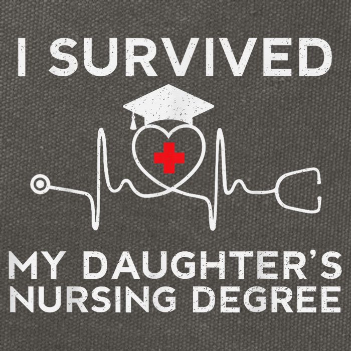 I survived My Daughter's Nursing Degree, Proud Mom Dad Nurse Cotton Canvas Backpack