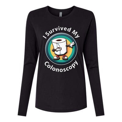 I Survived My Colonoscopy Survivor Funny Hospital Patient Womens Cotton Relaxed Long Sleeve T-Shirt