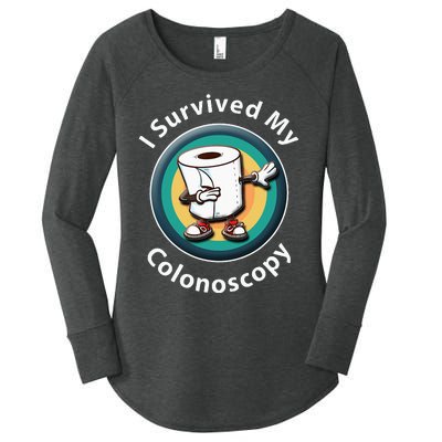 I Survived My Colonoscopy Survivor Funny Hospital Patient Women's Perfect Tri Tunic Long Sleeve Shirt