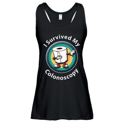 I Survived My Colonoscopy Survivor Funny Hospital Patient Ladies Essential Flowy Tank