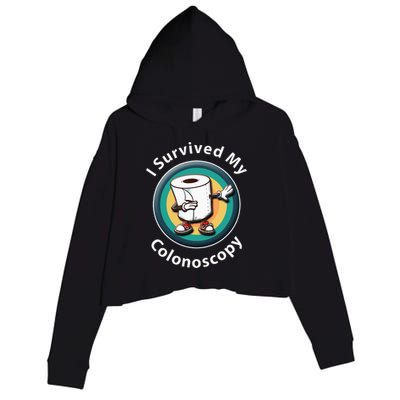 I Survived My Colonoscopy Survivor Funny Hospital Patient Crop Fleece Hoodie