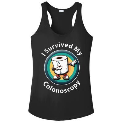 I Survived My Colonoscopy Survivor Funny Hospital Patient Ladies PosiCharge Competitor Racerback Tank