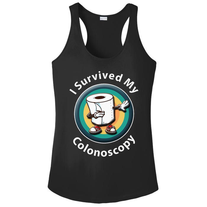 I Survived My Colonoscopy Survivor Funny Hospital Patient Ladies PosiCharge Competitor Racerback Tank