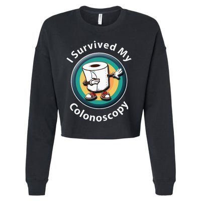 I Survived My Colonoscopy Survivor Funny Hospital Patient Cropped Pullover Crew