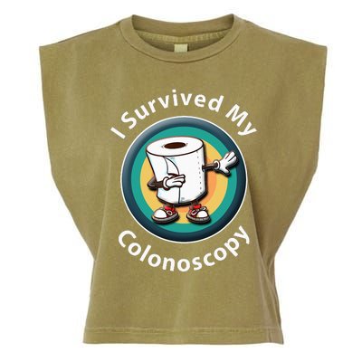 I Survived My Colonoscopy Survivor Funny Hospital Patient Garment-Dyed Women's Muscle Tee