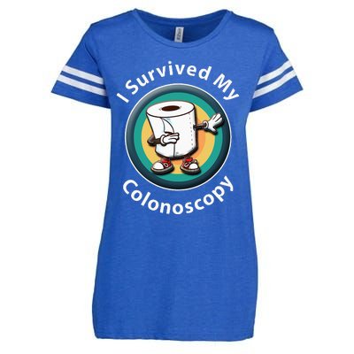 I Survived My Colonoscopy Survivor Funny Hospital Patient Enza Ladies Jersey Football T-Shirt