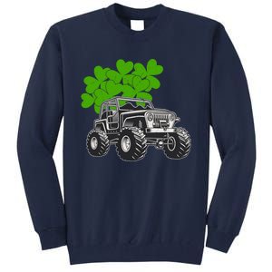 Irish Shamrock Monster Truck St Patrick's Day Cute Gift Tall Sweatshirt