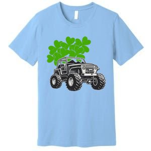 Irish Shamrock Monster Truck St Patrick's Day Cute Gift Premium T-Shirt