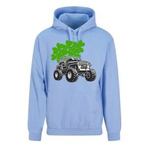 Irish Shamrock Monster Truck St Patrick's Day Cute Gift Unisex Surf Hoodie