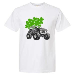 Irish Shamrock Monster Truck St Patrick's Day Cute Gift Garment-Dyed Heavyweight T-Shirt