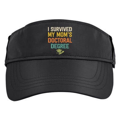 I Survived My Moms Doctoral Degree Doctorate Graduation Adult Drive Performance Visor