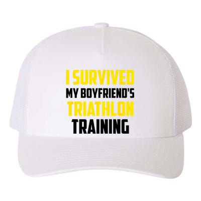 I Survived My BoyfriendS Triathlon Training Triathlete Yupoong Adult 5-Panel Trucker Hat